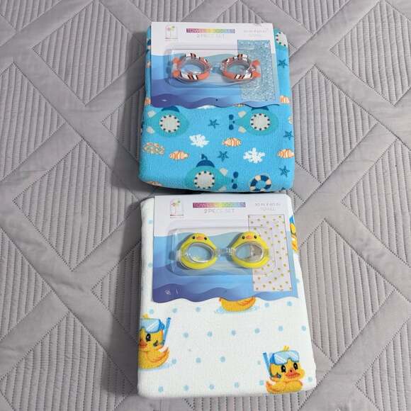 Sand & Sea Other - Sand & Sea Towel & Goggles 2 Piece Set Size 30 In X 60 In Kids beach, vacation